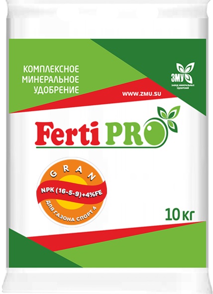 Ferti Pro Gran Для Газона (16-5-9) + 2% MgO + 18%SO3 гранулы 1.5-2.5 мм